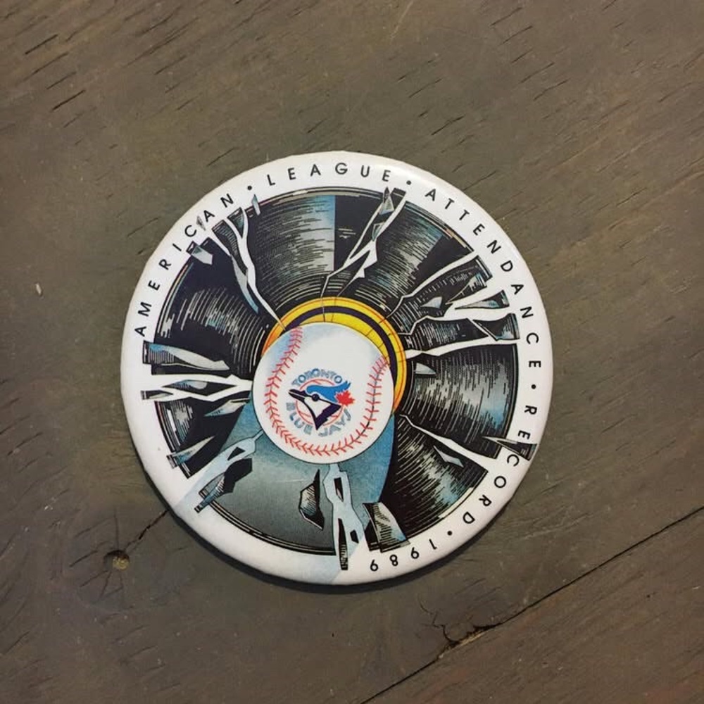 1989 A M E R I C A N League Attendance Record pinback button
